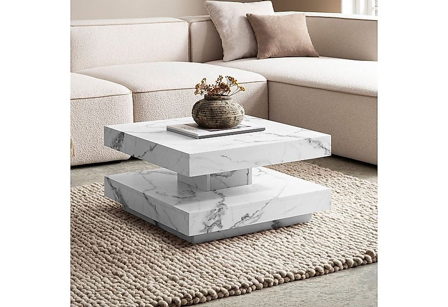 FINEBUY Couchtisch FB59755 60 cm Wohnzimmertisch Sofatisch Quadratisch Klei günstig online kaufen