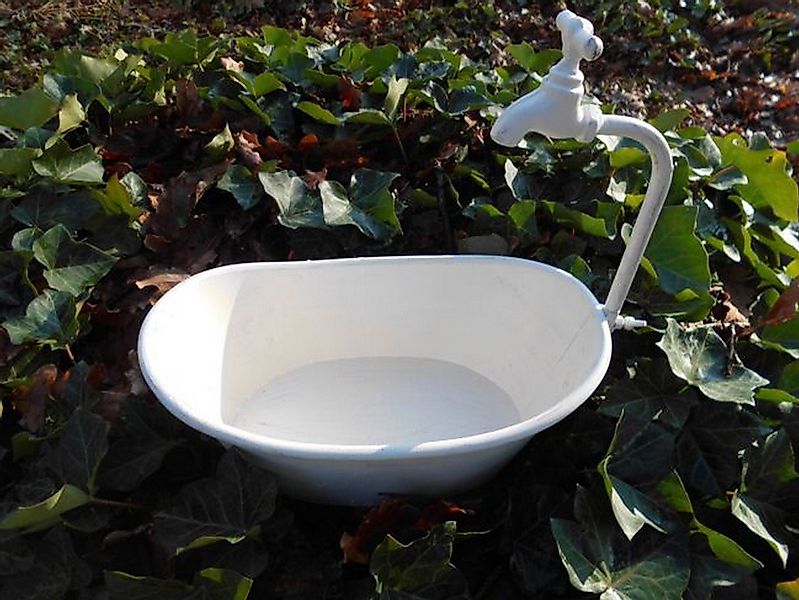 Deko-Impression Pflanzschale Wanne mit Deko-Wasserhahn Blumentopf günstig online kaufen