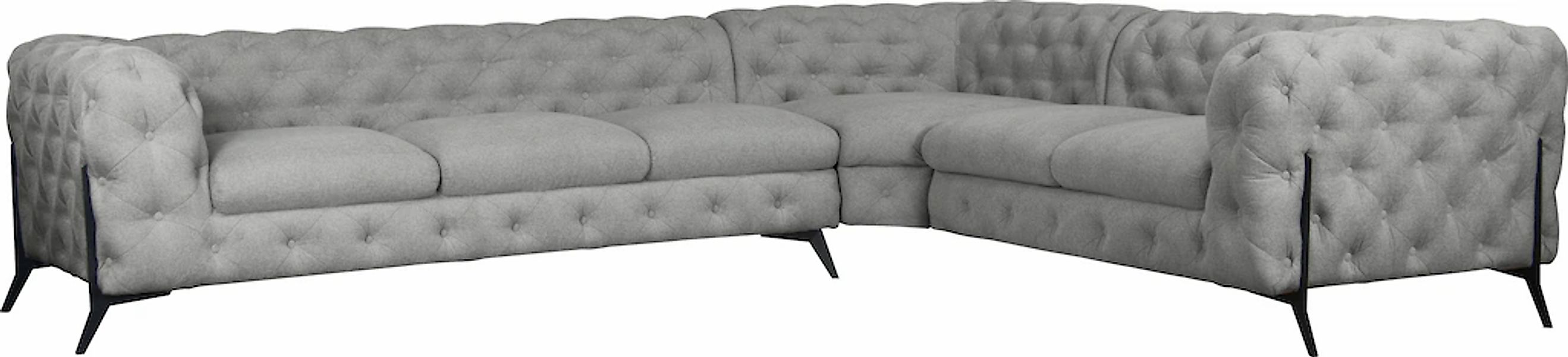 Home affaire Chesterfield-Sofa "Amaury L-Form" großes Ecksofa, Chesterfield günstig online kaufen