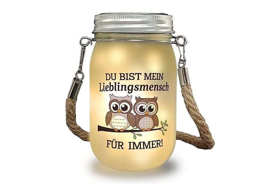 speecheese Dekolicht Zwei niedliche Eulen Lieblingsmensch Solarlicht günstig online kaufen