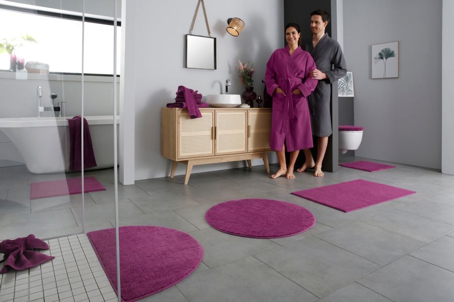 my home Badematte "Vanessa, Badvorleger, Badezimmer Teppich" Höhe 10 mm rut günstig online kaufen