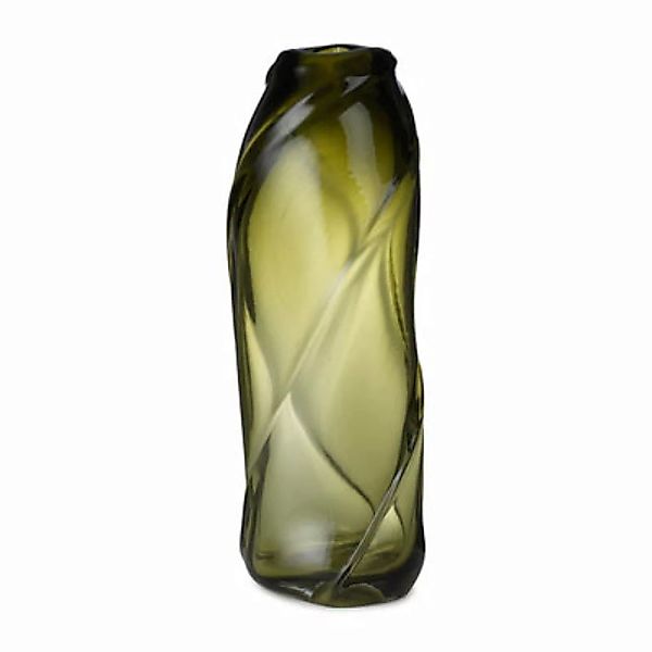 Vase Water Swirl glas grün / H 47 cm - Mundgeblasenes Glas - Ferm Living - günstig online kaufen