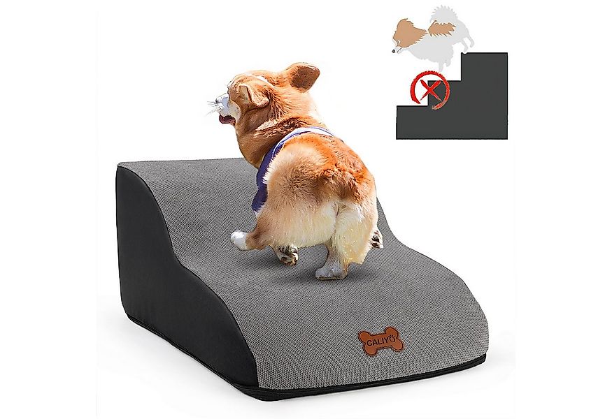 CALIYO Hunderampe Hundetreppe 3 Schichten Haustiertreppe Hundetreppe Katzen günstig online kaufen