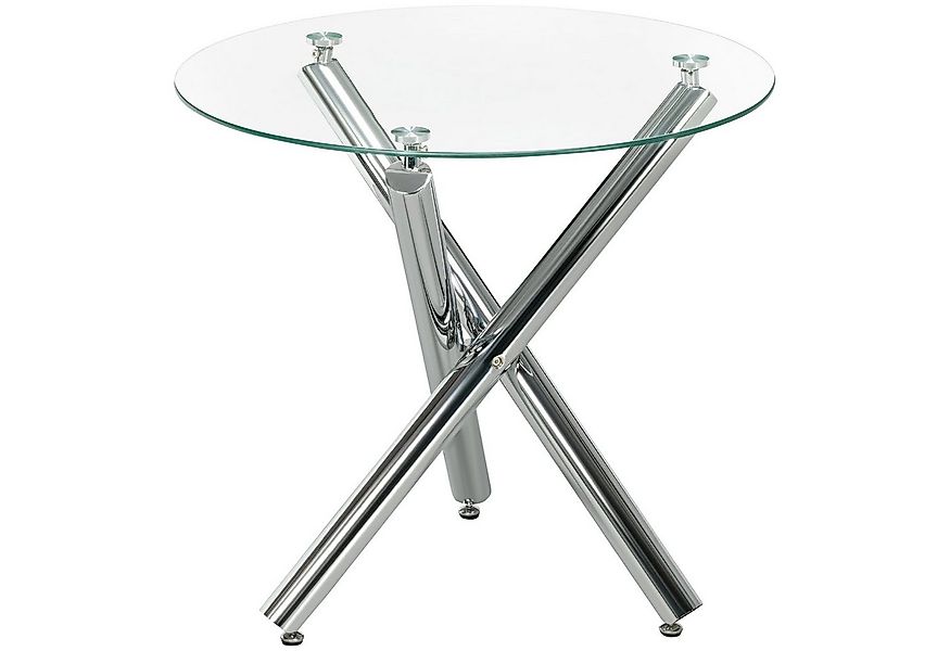 HOMCOM Esstisch Küchentisch mit verstellbaren Füße (Glastisch, 1-St., Esszi günstig online kaufen