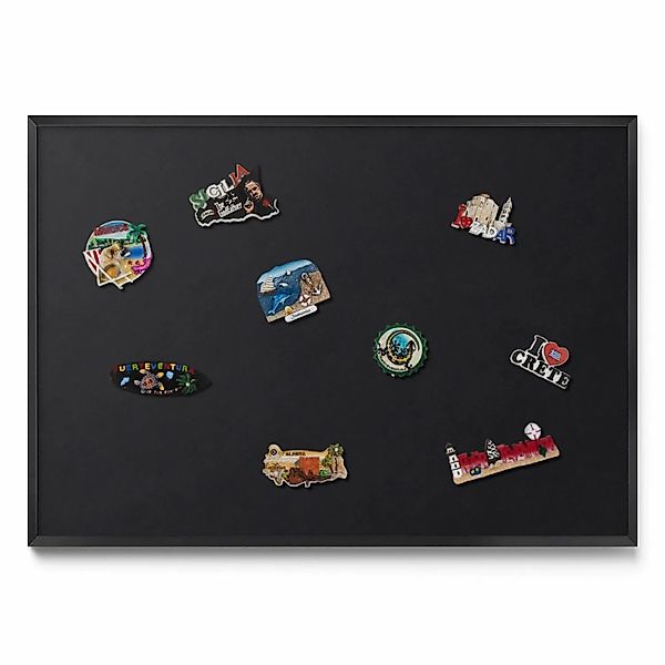 Tulup Magnettafel Magnettafel Metall mit Rahmen Farbe Schwarz 100x70 cm Rei günstig online kaufen