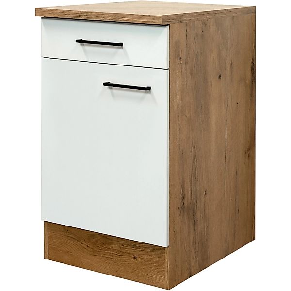 Flex-Well Exclusiv Küchen-Unterschrank Vintea 50 cm Magnolie matt - Lancelo günstig online kaufen