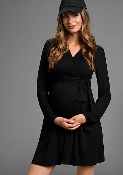 Neun Monate Umstandskleid »Wickel-Kleid mit pratischer Ausschnittlösung« Um günstig online kaufen
