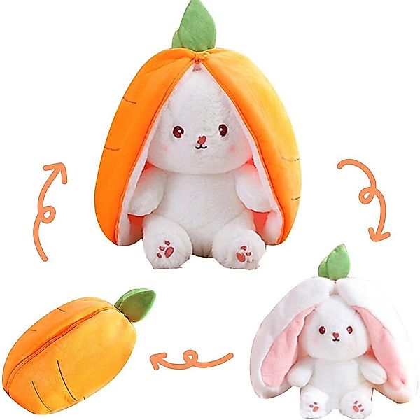 zggzerg Tierkuscheltier Versteckter Hase Plüschtier, Erdbeere günstig online kaufen