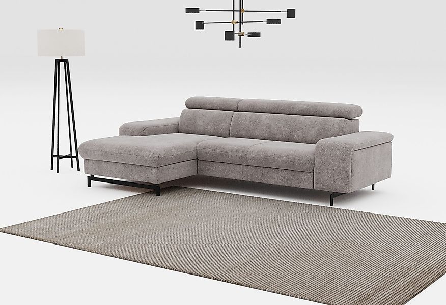 COTTA Ecksofa Emma L-Form, mit Kopfteilverstellung, günstig online kaufen