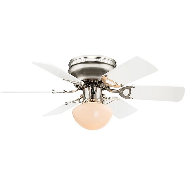 GLOBO Deckenventilator Ugo 76 cm Flügel Weiß - Graphit mit Beleuchtung und günstig online kaufen