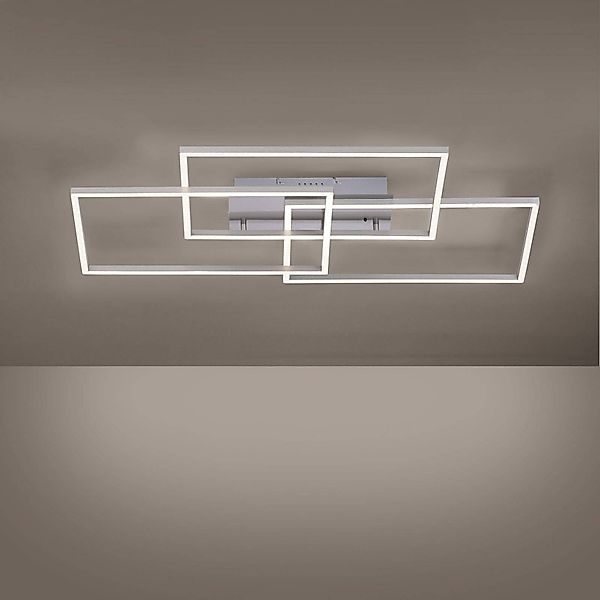 LED-Deckenleuchte Iven, dim, stahl, 82x50cm günstig online kaufen