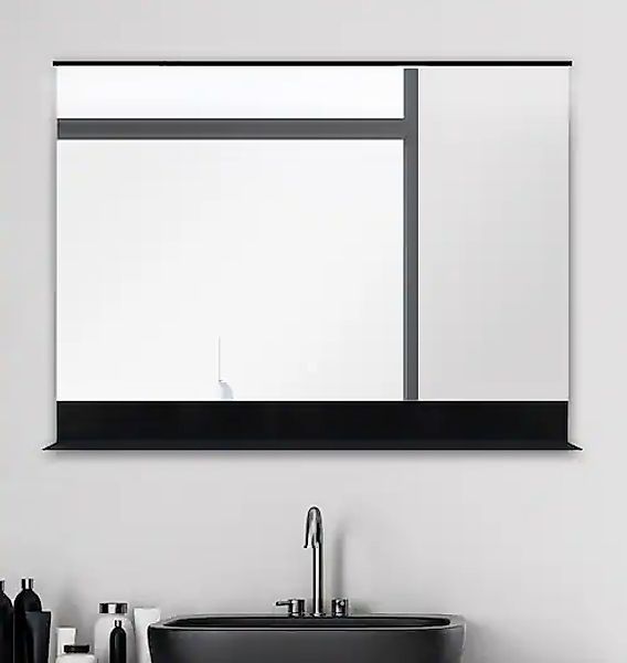 Talos Badspiegel »BLACK HOME«, (Komplett-Set), BxH: 80x60 cm, energiesparen günstig online kaufen
