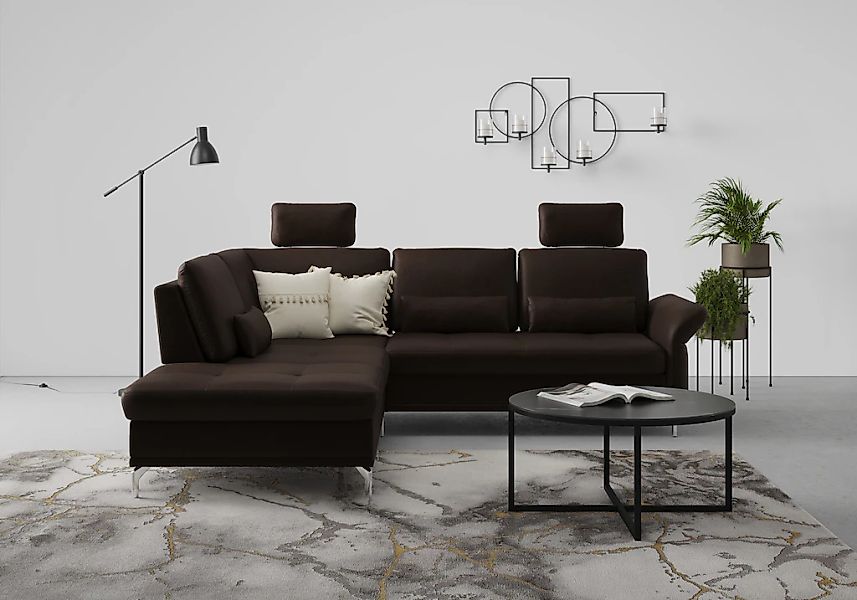 Home affaire Ecksofa "Palm Beach L-Form" Federkern, mit Sitztiefenverstellu günstig online kaufen