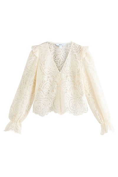 Next Langarmbluse Bluse mit V-Ausschnitt, Paisley-Muster günstig online kaufen