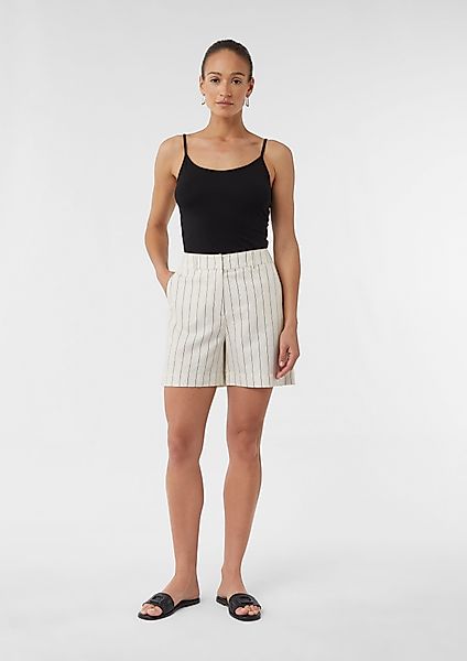 Comma Chinoshorts Gestreifte Shorts aus Leinenmix günstig online kaufen