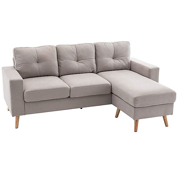 HOMCOM 3-Sitzer Eckcouch in L-Form, Eckgarnitur günstig online kaufen