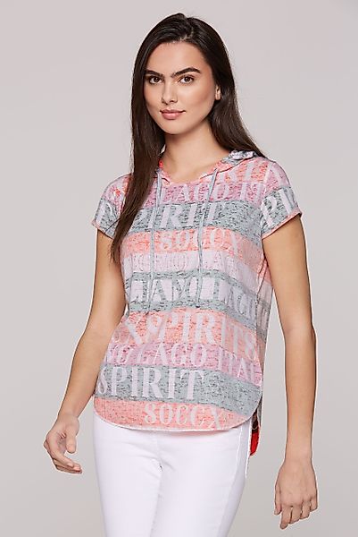 SOCCX Rundhalsshirt mit Ausbrenner-Effekten günstig online kaufen