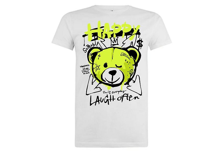 Banco Print-Shirt Herren Happy Bear Sommershirt Streetwear Outdoor 100% Bau günstig online kaufen