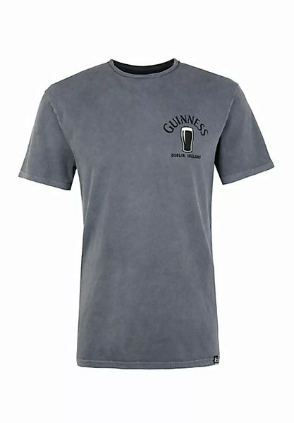 Recovered T-Shirt Guinness Chest Pint Washed Grey GOTS zertifizierte Bio-Ba günstig online kaufen