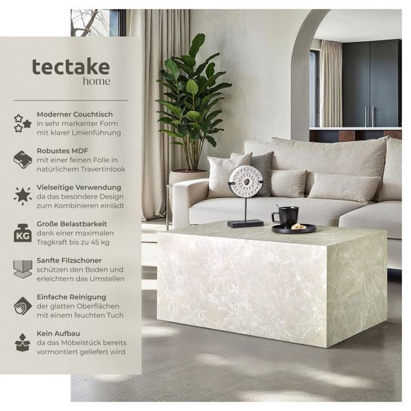 tectake Couchtisch Beistelltisch Lasley, Belastbarkeit 45 günstig online kaufen