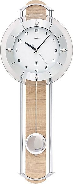 AMS Funk-Pendelwanduhr F5305 (Made in Germany, Aluminium-/Holzgehäuse,Esszi günstig online kaufen