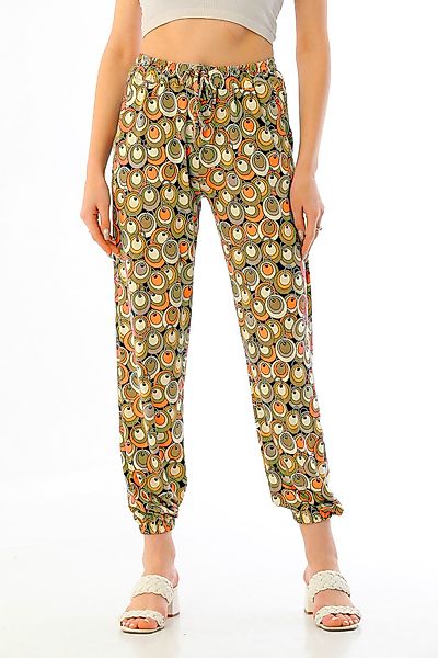 Bongual Strandhose Aladinhose Vintage Kreise Muster günstig online kaufen