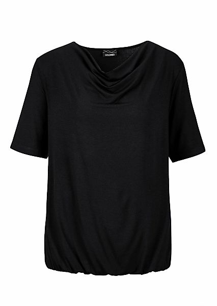 GOLDNER Kurzarmshirt "Shirt" Wasserfallausschnitt günstig online kaufen