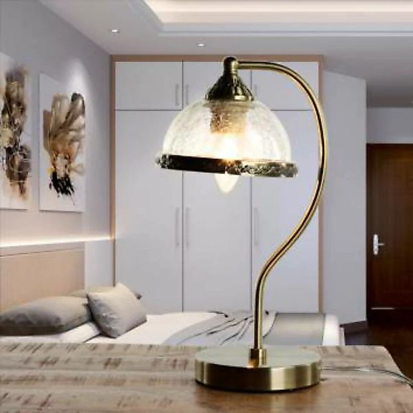 Tischlampe Metall Glas Jugendstil elegant LOUIS günstig online kaufen