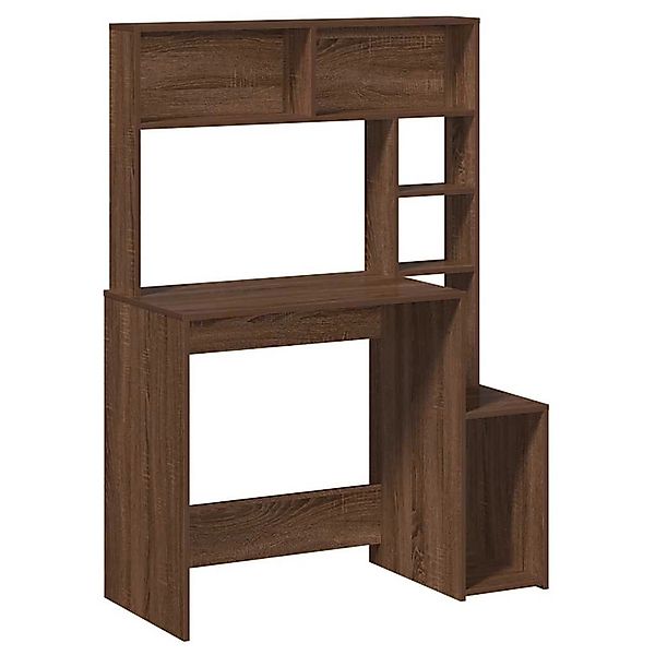 vidaXL Schreibtisch mit Regal Braun Eichen-Optik 100x45x140 cm 860442 günstig online kaufen