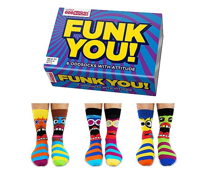 United Oddsocks Freizeitsocken Verrückte Socken Oddsocks Funk You! für Männ günstig online kaufen