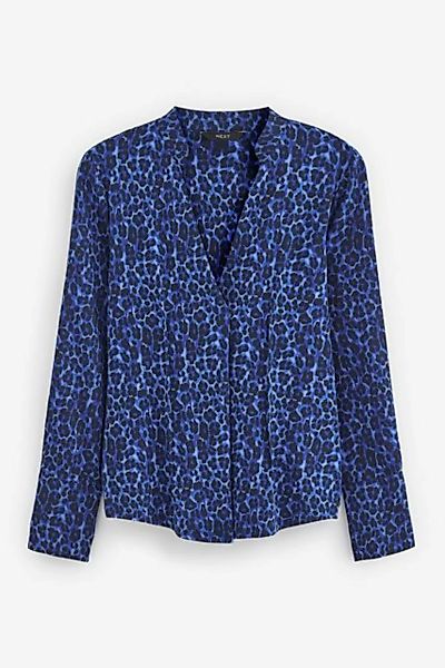 Next Blusenshirt Langarm-Bluse mit V-Ausschnitt in Korsettoptik (1-tlg) günstig online kaufen