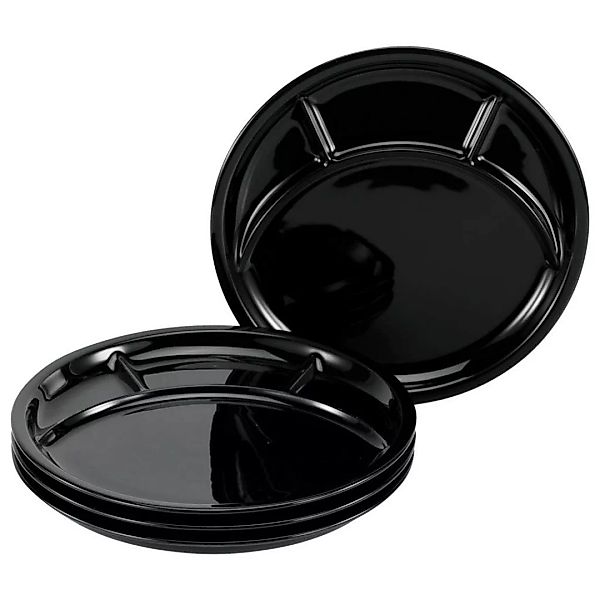 CreaTable Grill-/Fondueteller-Set UNIVERSAL schwarz Porzellan günstig online kaufen