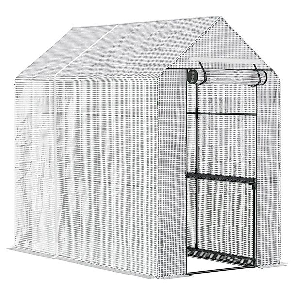 Outsunny Foliengewächshaus mit 4 Regalebenen 120 x 186 x 190  cm günstig online kaufen