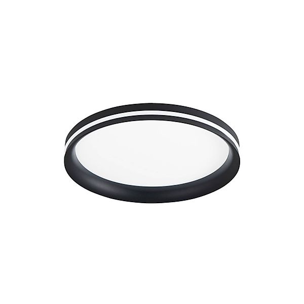 LED-Deckenlampe Isy, schwarz, Ø 35 cm, Metall, CCT, dimmbar günstig online kaufen