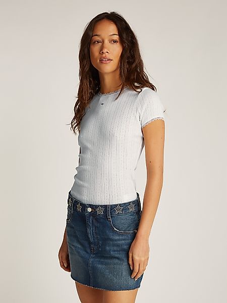 Tommy Jeans T-Shirt TJW SLIM POINTELLE günstig online kaufen