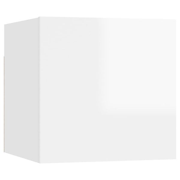 furnicato TV-Schrank TV-Wandschrank Hochglanz-Weiß 30,5x30x30 cm günstig online kaufen