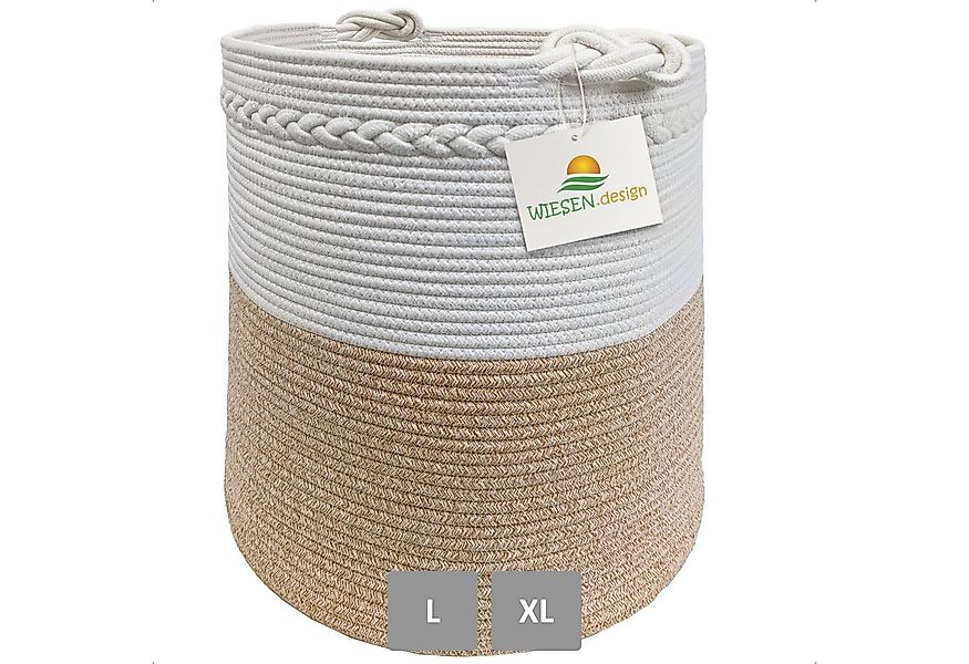 WIESEN.design Wäschekorb KNUT, Wäschekorb geflochten aus Baumwolle, faltbar günstig online kaufen