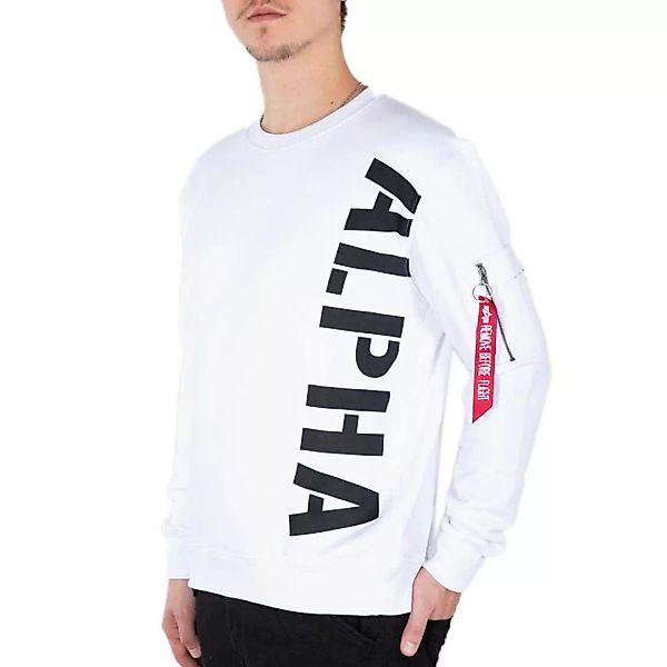 Alpha Industries Side Print Sweatshirt M White günstig online kaufen