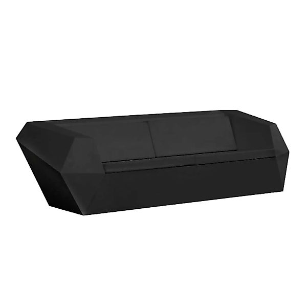 Vondom - Faz Outdoor Zweisitzersofa - schwarz/matt/BxHxT 242x70x100cm/mit S günstig online kaufen
