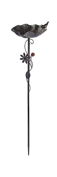 BURI Gartenstecker Metall Gartenstecker Vogeltränke Vogelbad günstig online kaufen