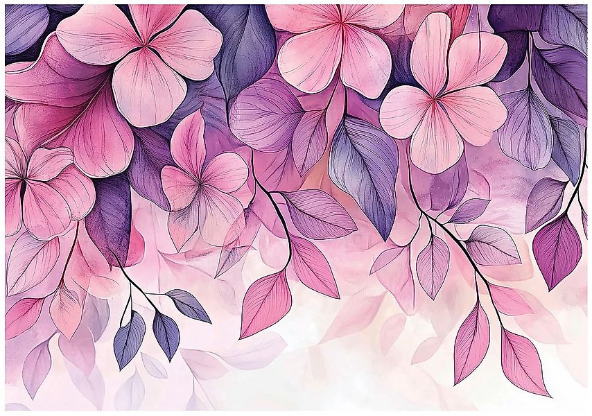 Wallarena Fototapete Natur Rosa Blumen Vlies Tapete Wohnzimmer Schlafzimmer günstig online kaufen