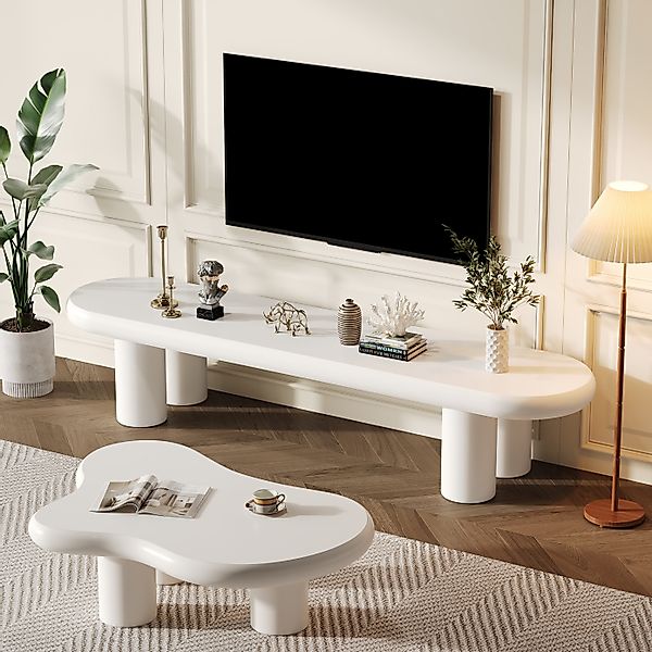 HAUSS SPOLE Wohnzimmer-Set TV-Schrank mit Wolken-Couchtisch-Set günstig online kaufen
