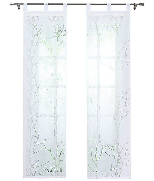 Joyswahl Gardine (2 St), Schlaufen, halbtransparent, günstig online kaufen