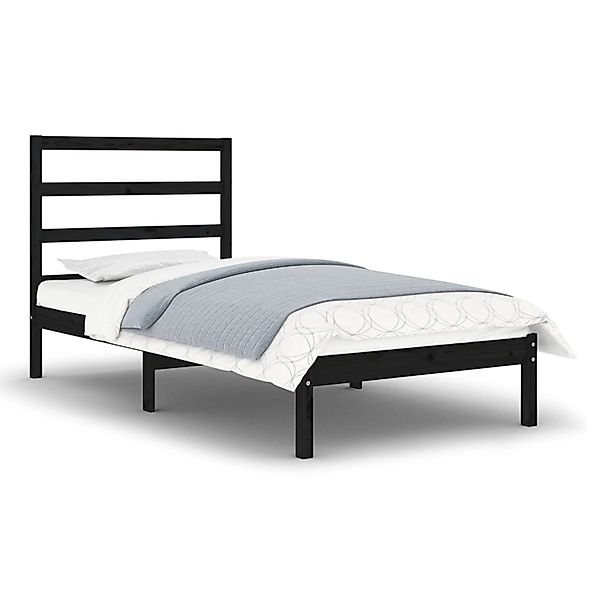 Vidaxl Massivholzbett Schwarz 75x190 Cm 2ft6 Small Single günstig online kaufen