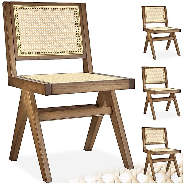 tectake Esszimmerstuhl Holzstuhl Lissy mit Wiener günstig online kaufen