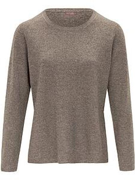 Rundhals-Pullover aus Schurwolle und Kaschmir Peter Hahn beige günstig online kaufen