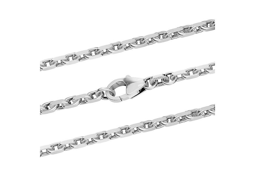 HOPLO Silberkette Ankerkette diamantiert Länge 45cm - Breite 2,5mm - 925 Si günstig online kaufen