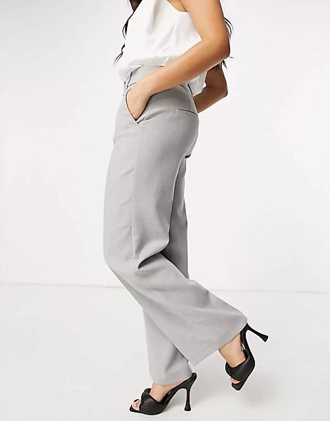 Selected Femme – Graue Hose mit weitem Beinschnitt günstig online kaufen