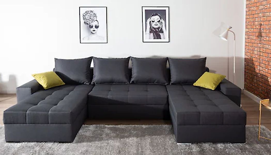 COLLECTION AB Wohnlandschaft »XL-Josy U-Form, Breite 313 cm, Flachgewebe, S günstig online kaufen