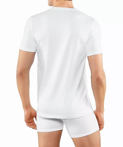 FALKE 2-Pack Herren Kurzarmshirt Daily Comfort, M, Weiß, Uni, Baumwolle, 68 günstig online kaufen